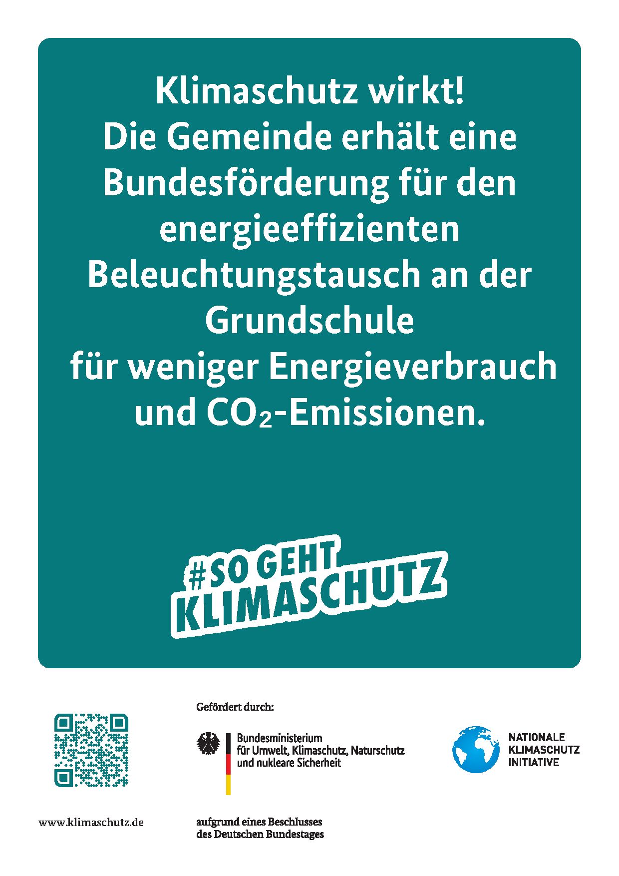 Klimaschutzförderung durch das BMUKN aufgrund energieeffizientem Beleuchtungstausch an der Grundschule Scheppach Klimaschutzförderung durch das BMUKN aufgrund energieeffizientem Beleuchtungstausch an der Grundschule Scheppach